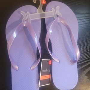 Woman flip flops